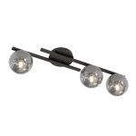 Emibig Plafondlamp Kairo Staal Zwart | Geschikt voor 3x E14 - Max 10W