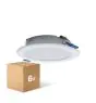 Voordeelpak 6x Voordeelpak 6x LED Downlight Pan 12W 960lm 840 Koel Wit | 121mm - Zaagmaat 100mm