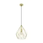 Eglo Hanglamp Carlton Staal Goud | IP20 - Geschikt voor 1x E27 